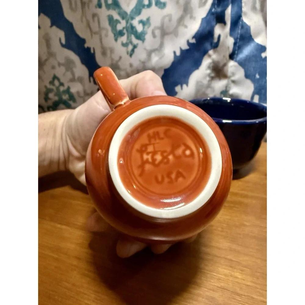 Vintage‎ Fiestawear: 6  Tea Cups Blue, Purple, Orange